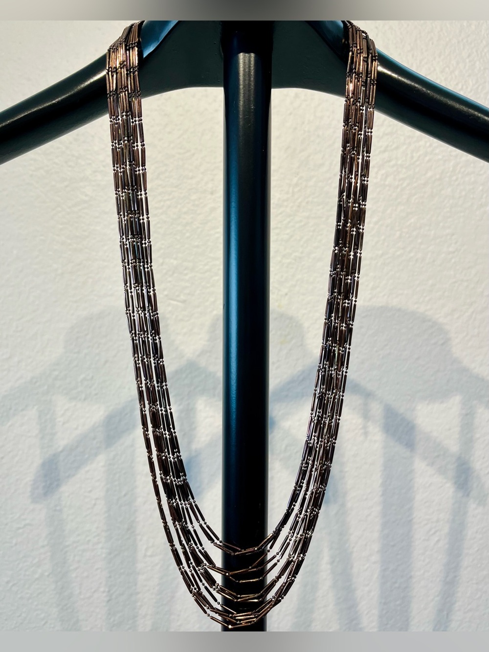 Coldwater Creek Multi-Strand Brown Beaded Necklace